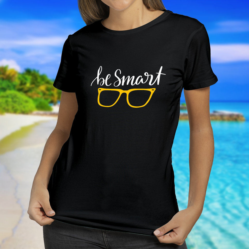 Unisex Cotton T Shirts | Be Smart | Round Neck Half Sleeve |Regular Fit